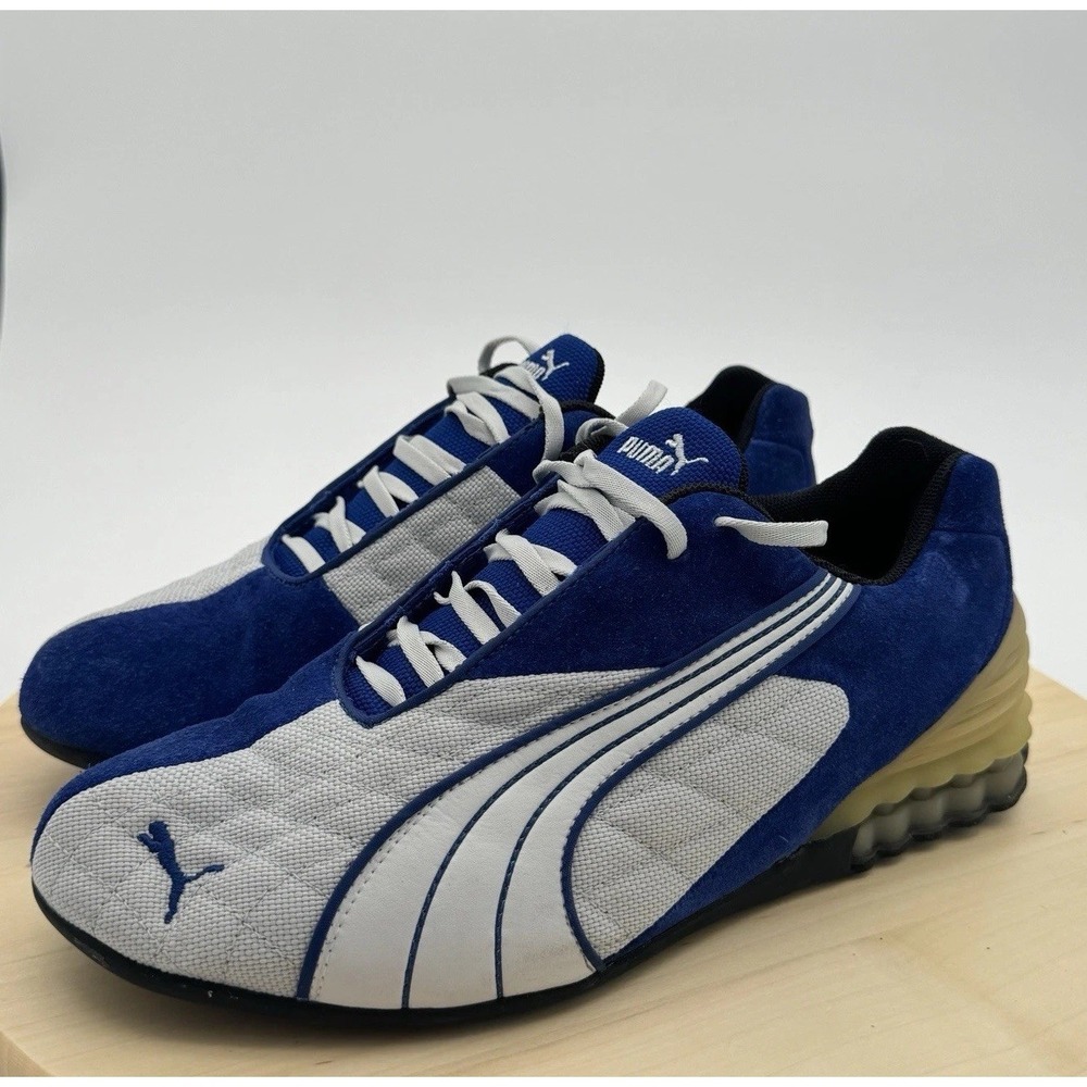 Puma Speedcat Sneakers Shoes Mens 8.5‎ Blue Gray Sporty Retro Vintage Speed Cat